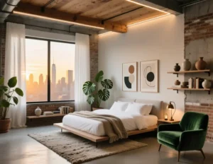 Aesthetic Loft Bedroom