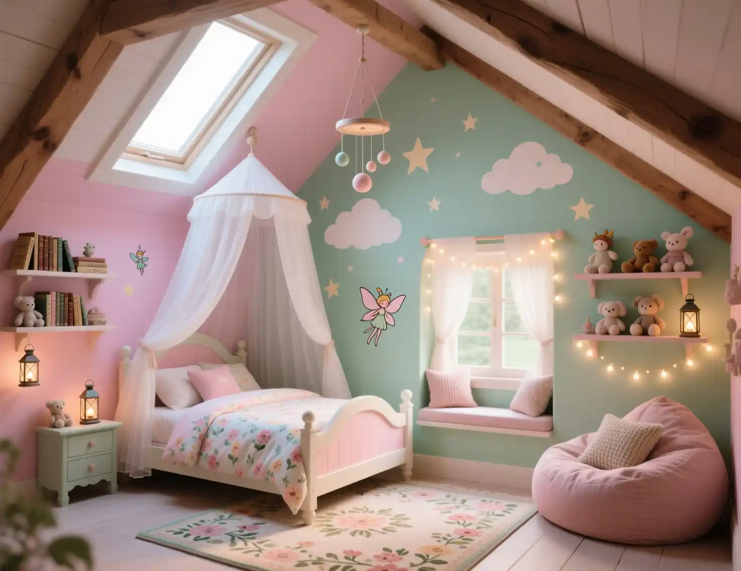 Girls Attic Bedroom