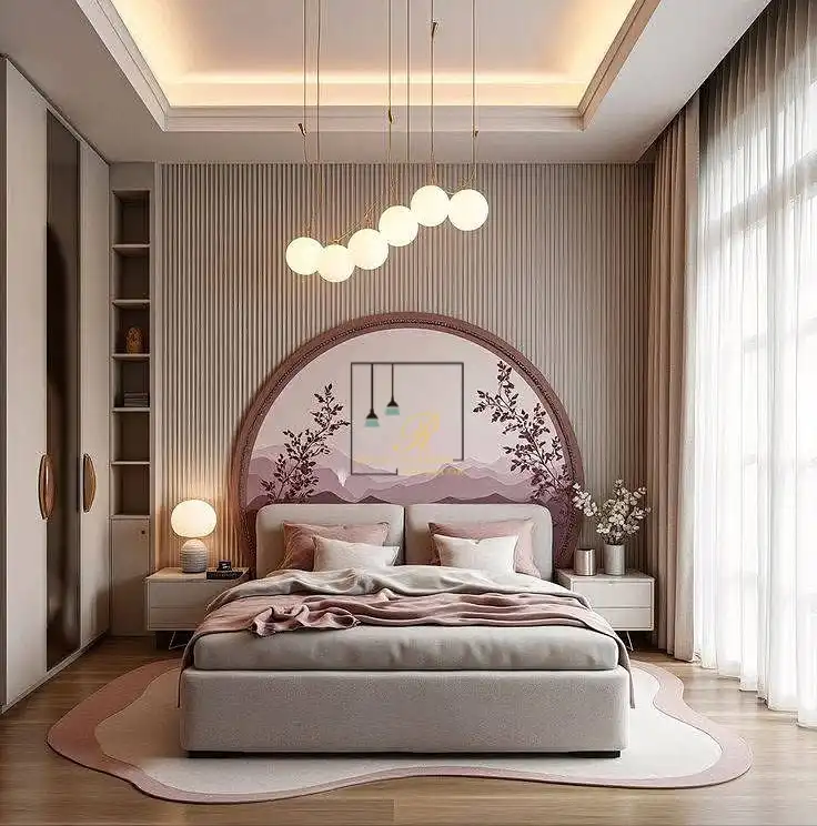 Modern Bed Back Wall Design Ideas