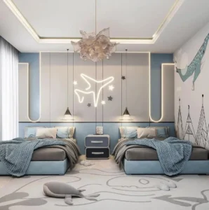 Stunning Room with 2 Bed Design Ideas