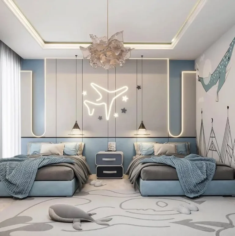 Stunning Room with 2 Bed Design Ideas