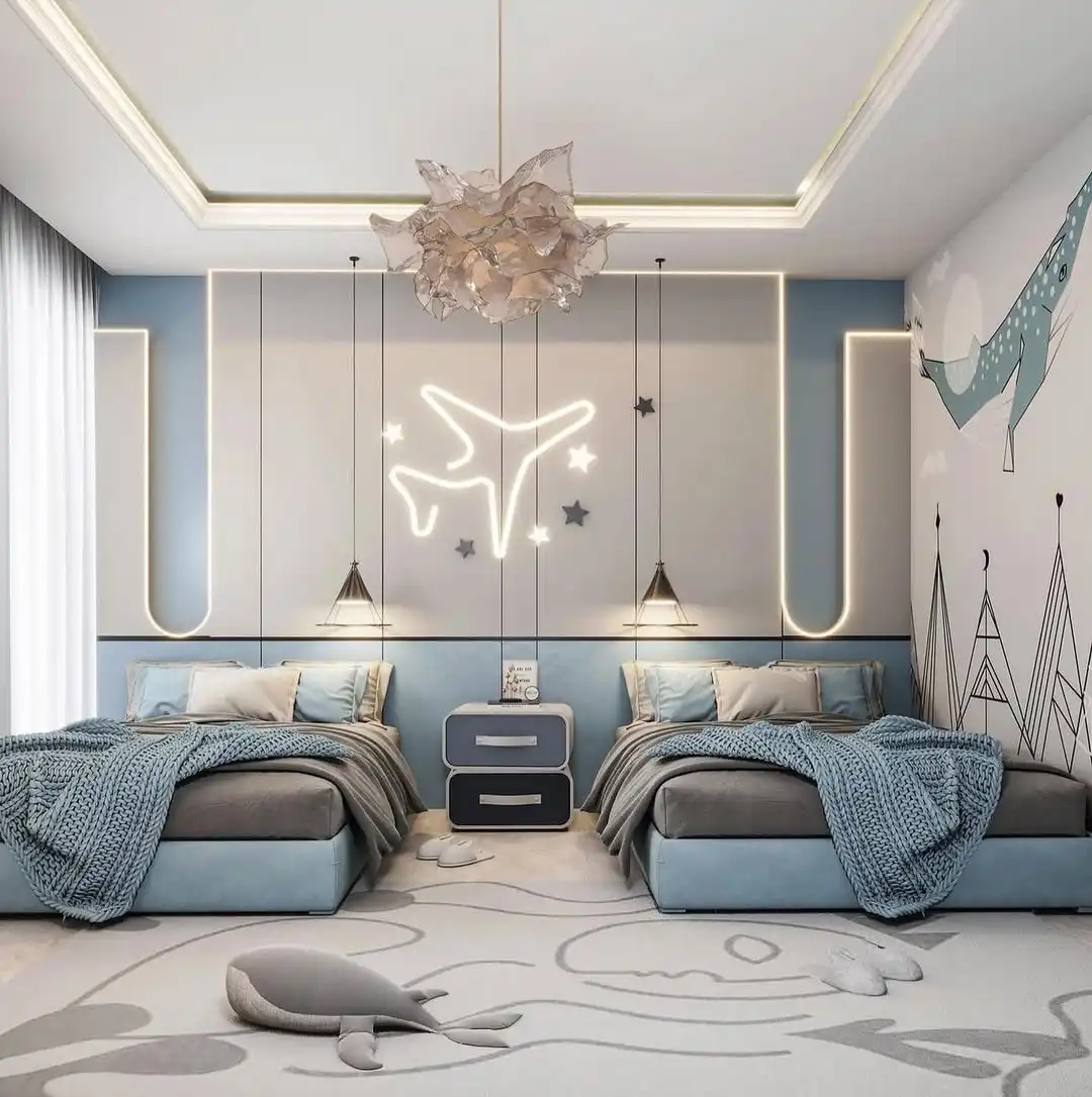 Stunning Room with 2 Bed Design Ideas