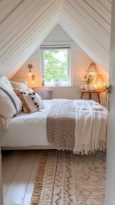 Minimalist Small Attic Bedroom Designs for a Clean, Calm Look