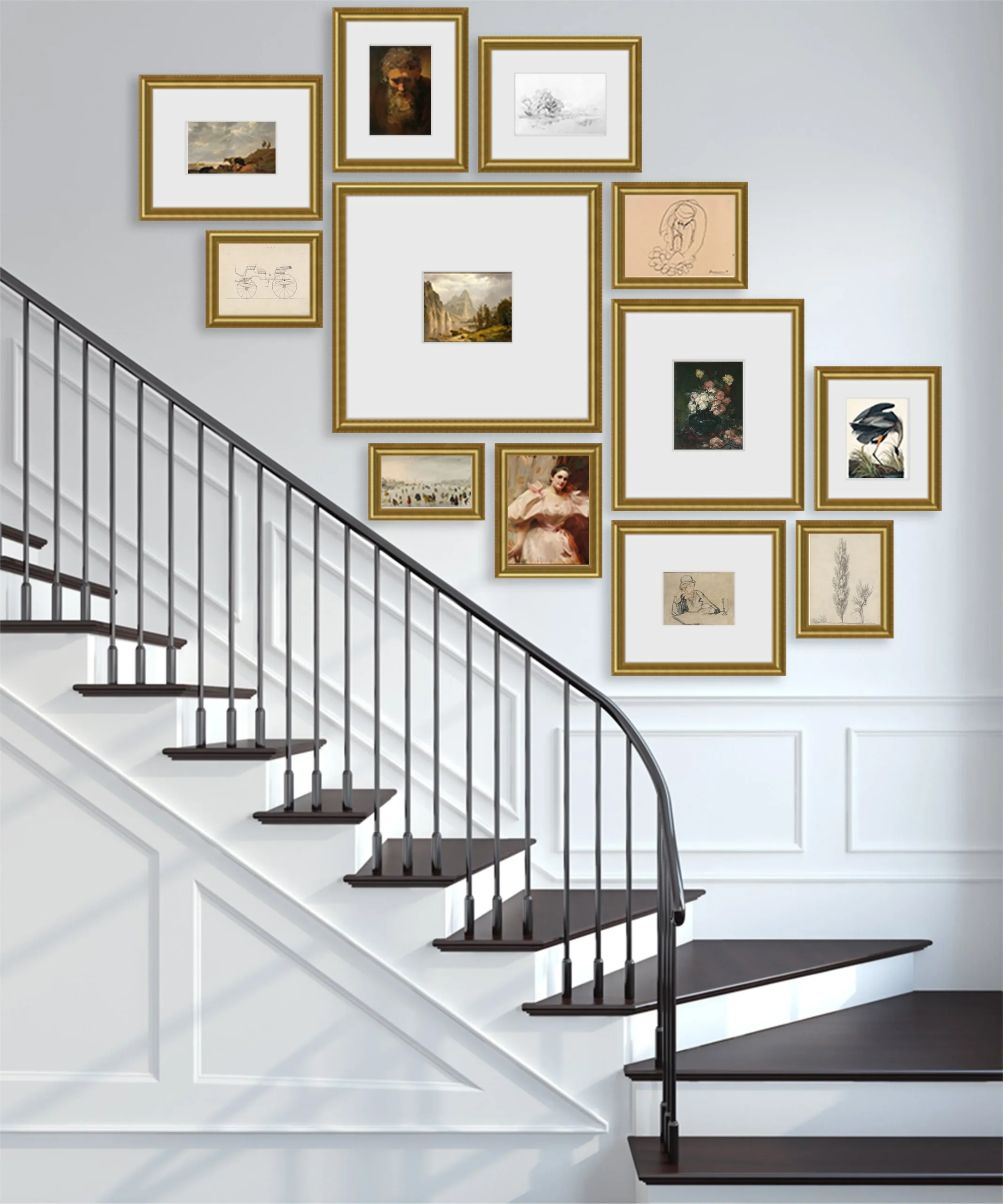 Staircase Gallery Wall Ideas