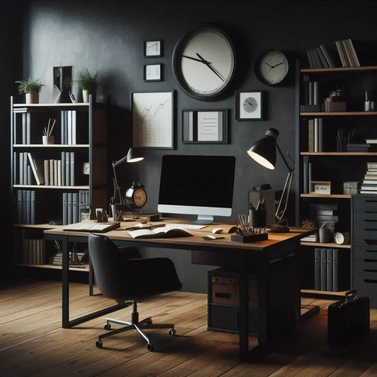 Shadow & Ambition: Powerful Dark Office Aesthetic Ideas for Focus and Drama